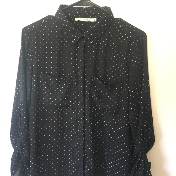 Have Tops - Women’s button down polka dot blouse